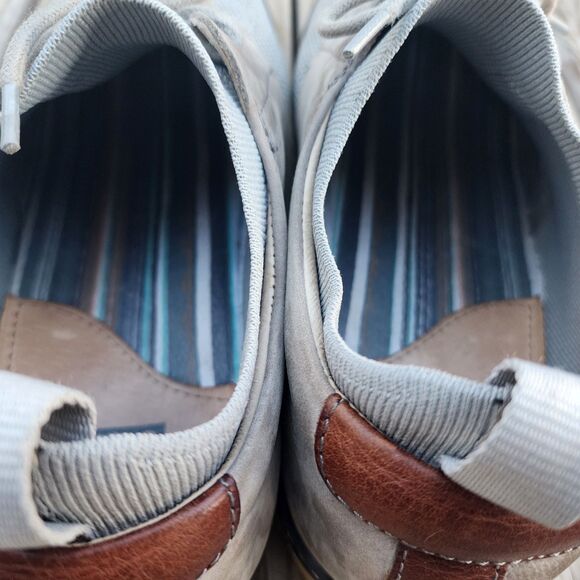 Men\'s Johnston & Murphy Sheepskin Gray Knit Sneaker Comfort Shoes Sz 9.5 GUC main image 5